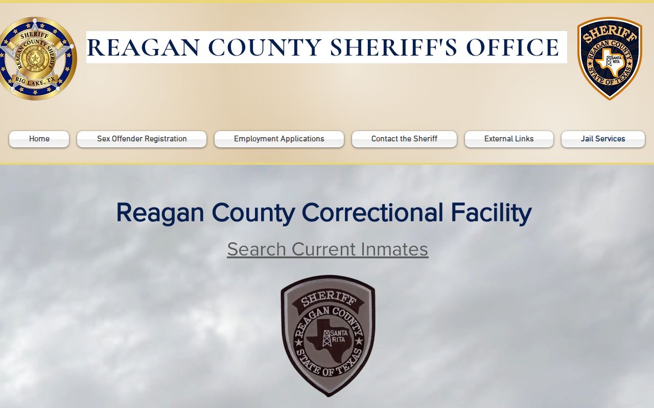 Reagan County Correctional Facility jail services page